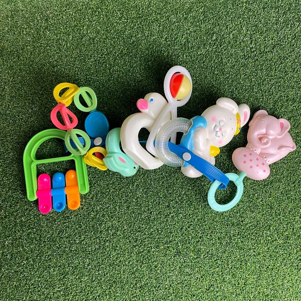 Vintage The First Years Baby Rattles and Teethers Set